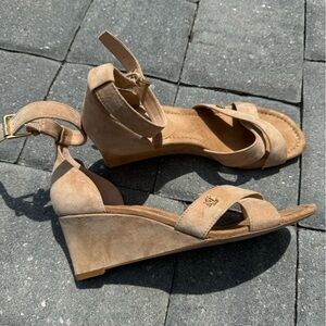 Ralph Lauren suede wedge sandals,light used,size 7